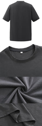 Plus Size Compass And Mountain Graphic Print, Men's Crew Neck Short Sleeve T-shirts, Loose Shirts For Outdoor Activities, Men's Clothes