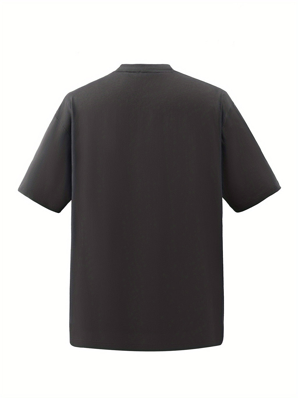 Plus Size Compass And Mountain Graphic Print, Men's Crew Neck Short Sleeve T-shirts, Loose Shirts For Outdoor Activities, Men's Clothes