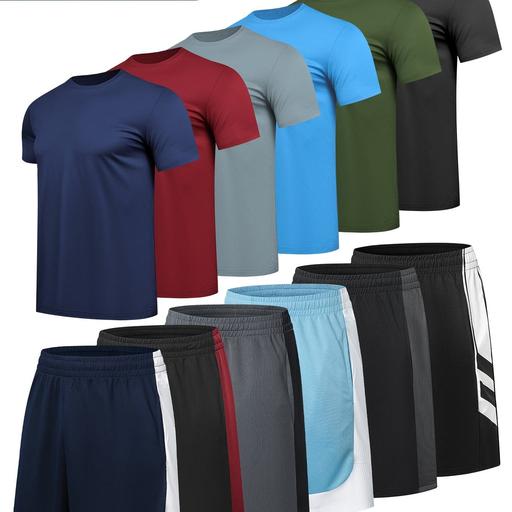 HOPLYNN 12pcs Men'S Clothes Short Set Outfits Gym Active Athletic Basketball
