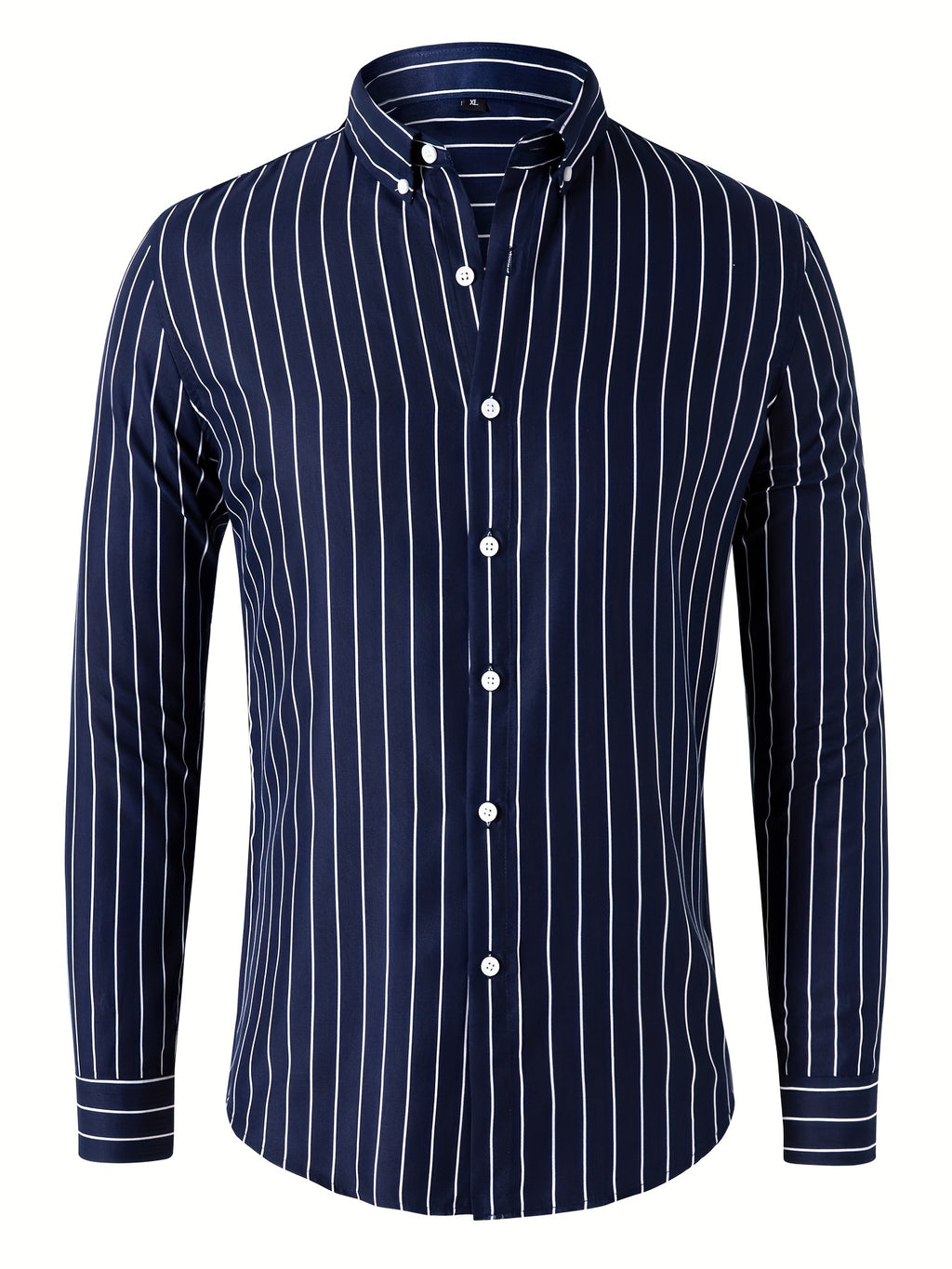 Trendy Stripe Print Men's Casual Button Up Long Sleeve Shirt, Men's Clothes For Spring Summer Autumn, Tops For Men