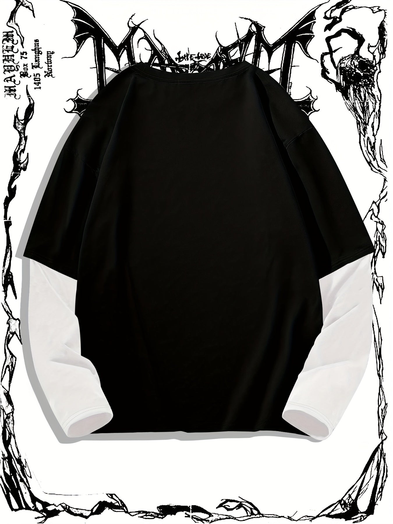 Dark Skull Print Trendy Men's T-shirt, Crew Neck Short Sleeve Tops, Graphic Tee Men's Clothes Summer, Men's Outfits