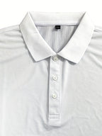 Plus Size Men's Polo Shirts, Small USA Pattern Casual Regular Fit Tops For Both Formal Informal Occasions Business Trip, Men's Clothes