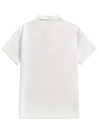 Plus Size Men's Polo Shirts, Small USA Pattern Casual Regular Fit Tops For Both Formal Informal Occasions Business Trip, Men's Clothes