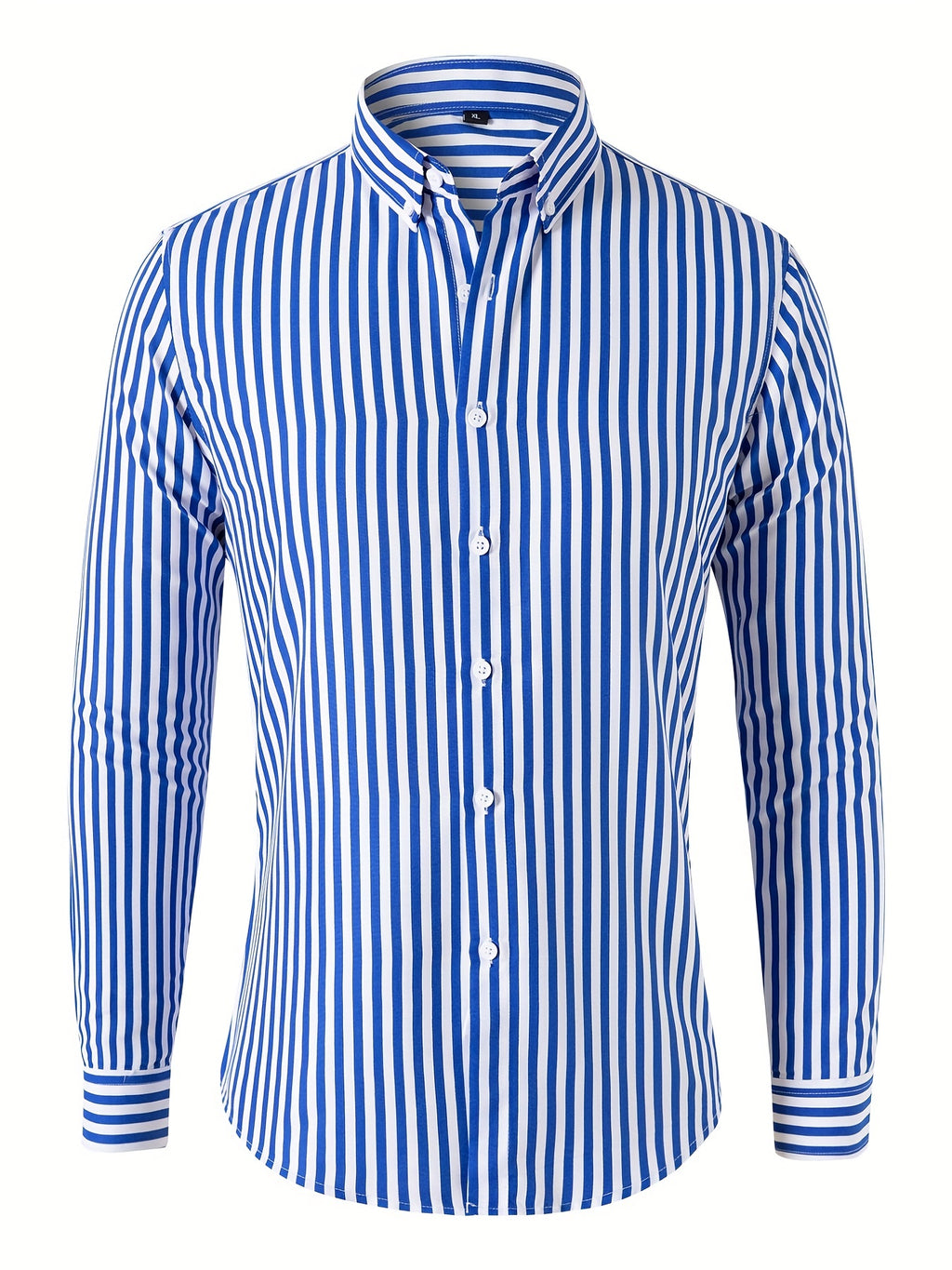 Trendy Stripe Print Men's Casual Button Up Long Sleeve Shirt, Men's Clothes For Spring Summer Autumn, Tops For Men