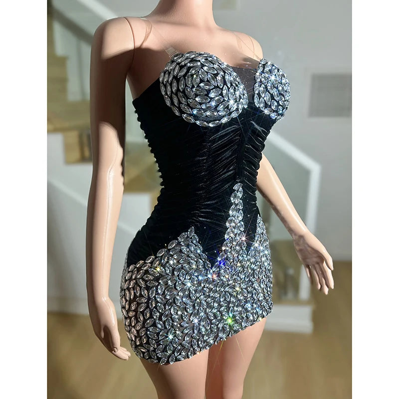 Novance Y3544 Apparel Design Services 2024 Women's Clothes Wholesale Party Club Dresses With Crystals Evening Vetements Femme