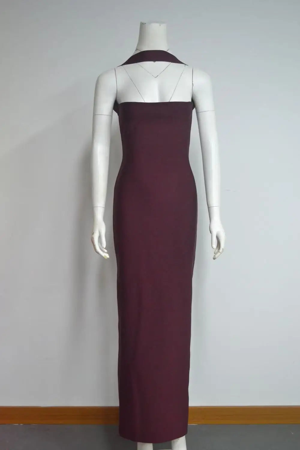 Wholesale Clothing Women's Clothes Red Sexy Vestidos De Fiesta Halter Long Dress Party Bandage Evening Dresses