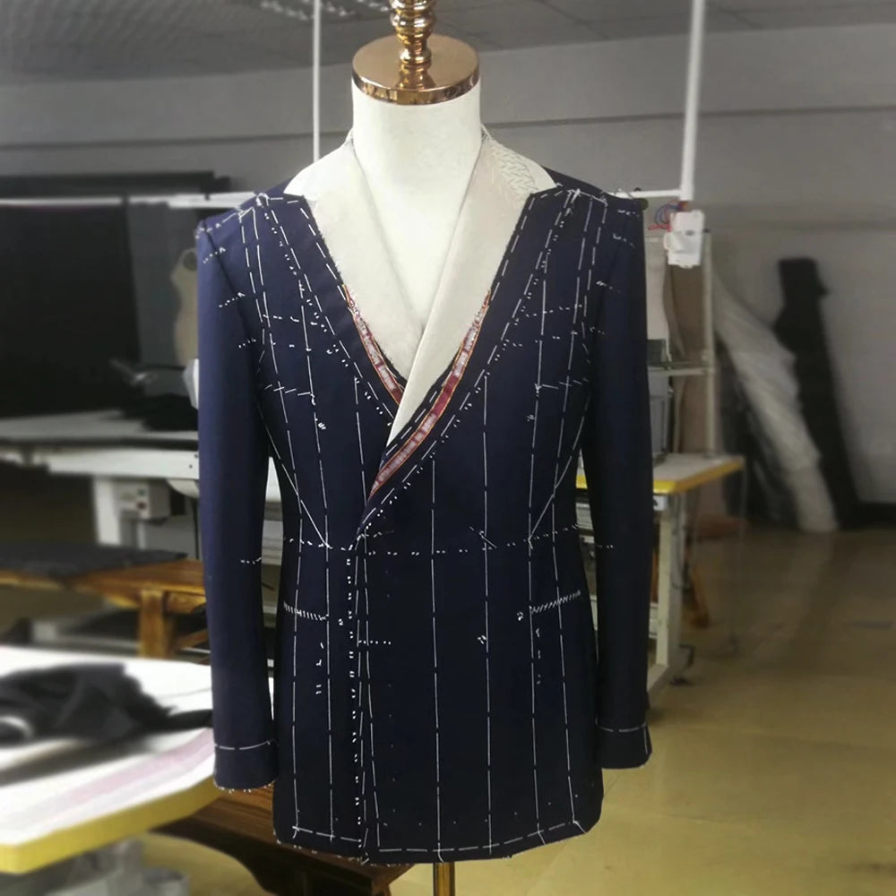 2024 Classic Men's Clothes Slim Suit Spring Autumn Formal Business Single Breasted Button Suit Blazer Coat Jacket Tops