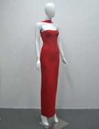 Wholesale Clothing Women's Clothes Red Sexy Vestidos De Fiesta Halter Long Dress Party Bandage Evening Dresses