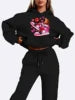 New Arrival Fashion Sweatshirt Women's Clothes Valentine's Day Print Sports Ladies Hoodie Women Two Piece Pants Sets