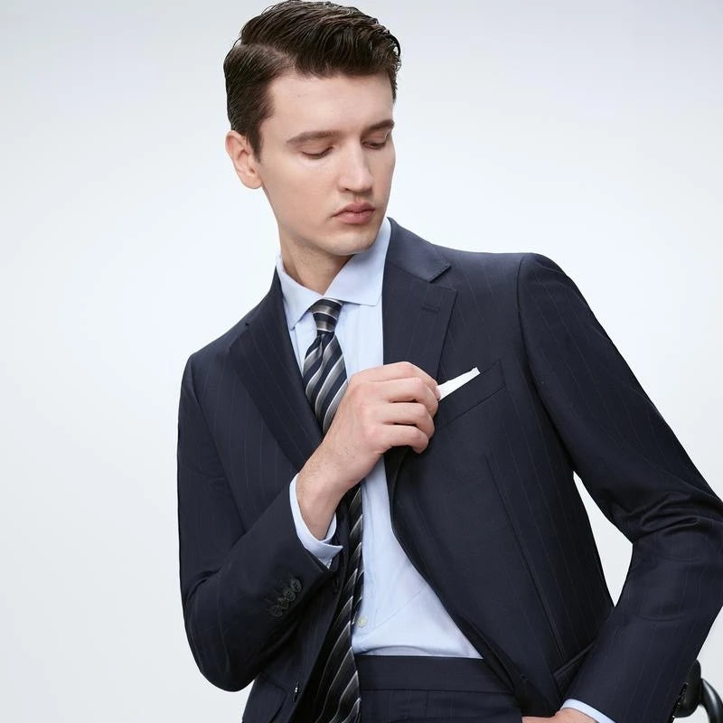 Men's Clothes Slim Suit Spring Autumn Casual Formal Business Single Breasted Button Suit Blazer Coat Jacket Tops