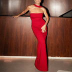 Wholesale Clothing Women's Clothes Red Sexy Vestidos De Fiesta Halter Long Dress Party Bandage Evening Dresses