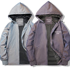 Custom Men's Clothes Fall Winter Flash Colored Jacket for Men Autumn Long Sleeve Thin Casual Jacket Coat Bomber Jacket Hoodie