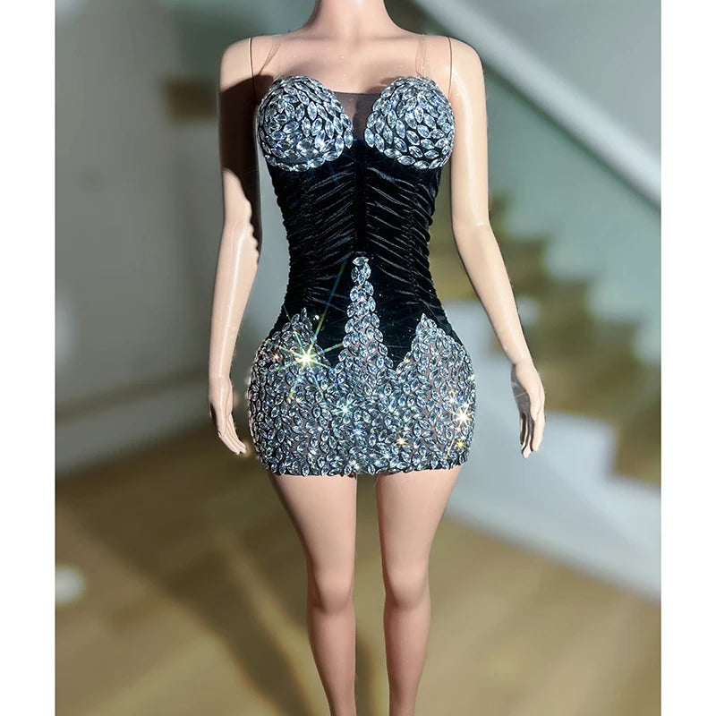 Novance Y3544 Apparel Design Services 2024 Women's Clothes Wholesale Party Club Dresses With Crystals Evening Vetements Femme