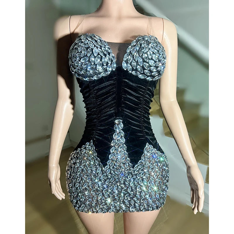 Novance Y3544 Apparel Design Services 2024 Women's Clothes Wholesale Party Club Dresses With Crystals Evening Vetements Femme