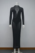Women's Clothes Sexy Mesh Translucent Long Dresses Party Club Evening Dress