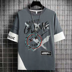 Clothes for Men Cool Stylish Tracksuit Elastic Pants Sets Jogging Polyester Chic Top Sports Suits Novelty In Kpop S Male T Shirt