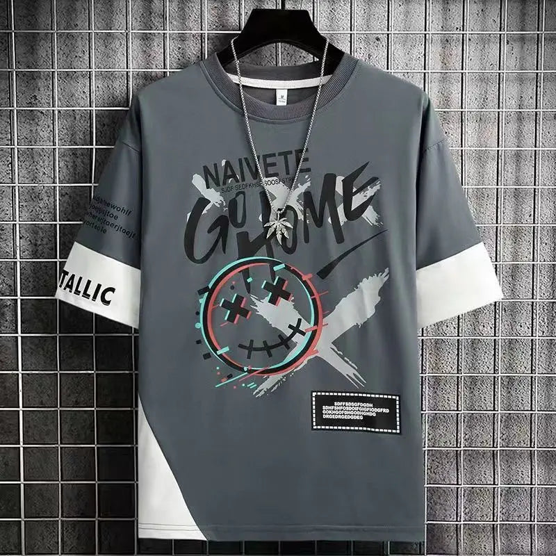 Clothes for Men Cool Stylish Tracksuit Elastic Pants Sets Jogging Polyester Chic Top Sports Suits Novelty In Kpop S Male T Shirt