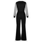 Womens Strapless Jumpsuit Casual Fashion Women'S Solid Color Long Sleeved Pants Summer Woman Fluid Pants Korean Chiffon Jumpsuit