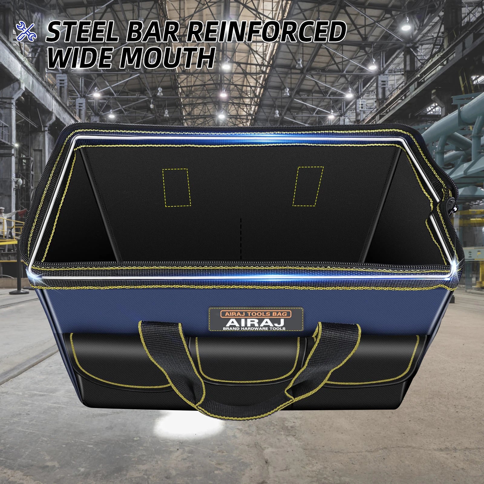 AIRAJ Multifunctional Tool Bags 1680D Oxford Cloth Electrician Bags Waterproof and Wear-Resistant High Capacity Storage Bags