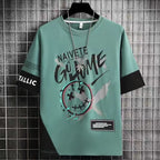 Clothes for Men Cool Stylish Tracksuit Elastic Pants Sets Jogging Polyester Chic Top Sports Suits Novelty In Kpop S Male T Shirt