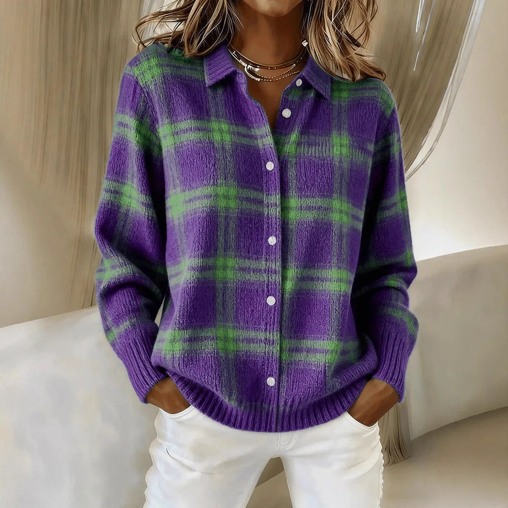 Woman Clothes Shirts & Blouses Women's Sweater Tops 2025 New Women's Shirt Lapel Cardigan Top Solid Color Knitted Autumn Winter