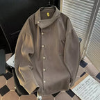 Men's Clothing Trendy Unisex Shirts New Loose Tops Irregular Long-sleeved Coat Shirts