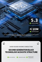 2025 True Bone Conduction Earphones Bluetooth 5.3 Sports Wireless Headphones Ear Hook Waterproof Headset for Running Driving