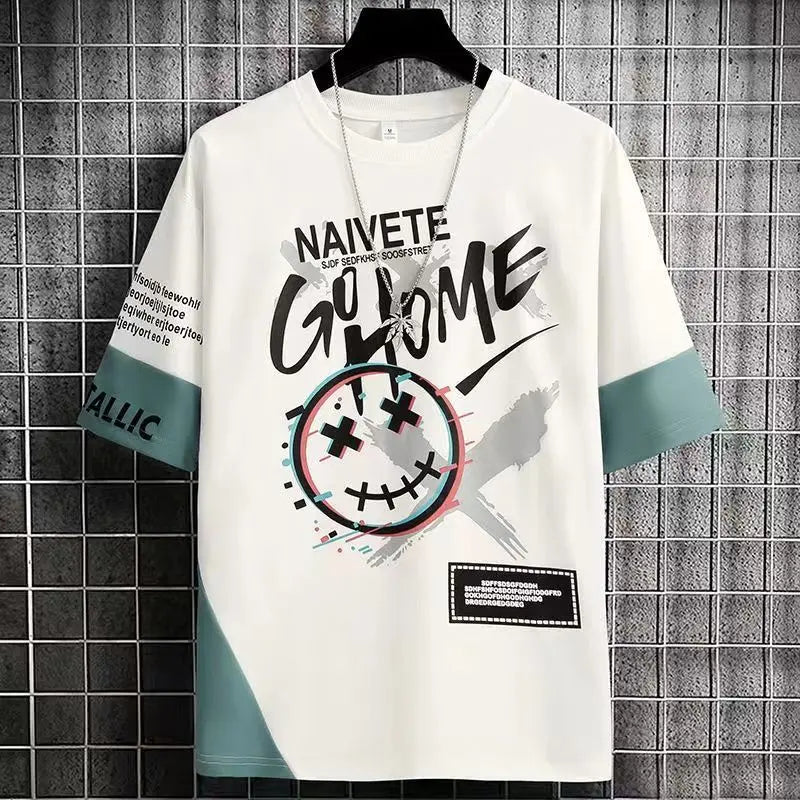 Clothes for Men Cool Stylish Tracksuit Elastic Pants Sets Jogging Polyester Chic Top Sports Suits Novelty In Kpop S Male T Shirt