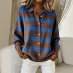 Woman Clothes Shirts & Blouses Women's Sweater Tops 2025 New Women's Shirt Lapel Cardigan Top Solid Color Knitted Autumn Winter