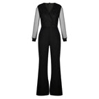 Womens Strapless Jumpsuit Casual Fashion Women'S Solid Color Long Sleeved Pants Summer Woman Fluid Pants Korean Chiffon Jumpsuit