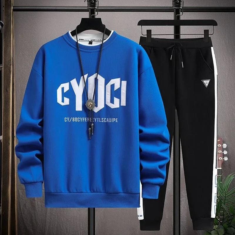 Clothes For Men Plain Male T Shirt White Pants Sets Alphabet Tracksuit Essential Top Offer Trend Popular Sports Suits Cool Kpop