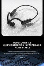 2025 True Bone Conduction Earphones Bluetooth 5.3 Sports Wireless Headphones Ear Hook Waterproof Headset for Running Driving
