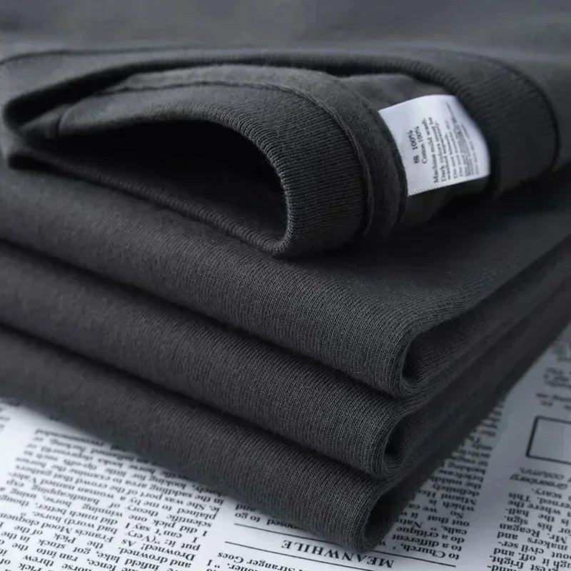 Men Clothes Fashion Round Neck T-Shirts Streetwear 100% Cotton Tactical T-shirt Loose Tops Breathable Tee Military Enthusiast