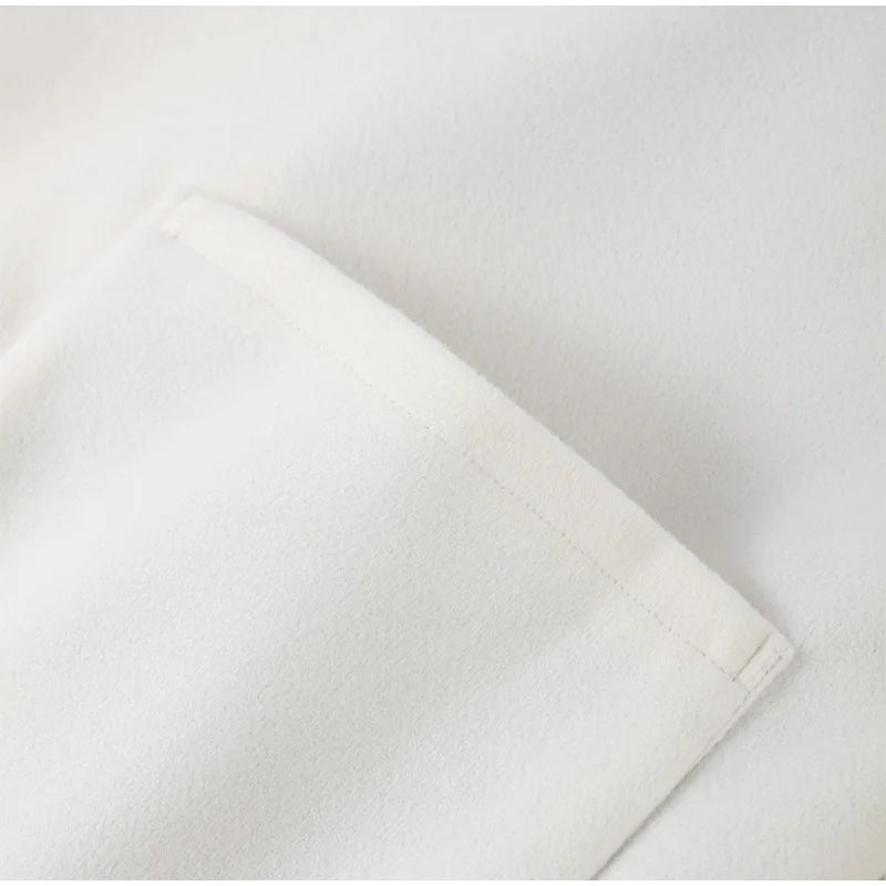 Wool Blended Cloak Coats For Women Loose Jackets Asymmetric Style Fashion Tops Chic  Outwear Autumn Woman High Street Clothes