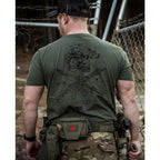 Men Clothes Fashion Round Neck T-Shirts Streetwear 100% Cotton Tactical T-shirt Loose Tops Breathable Tee Military Enthusiast