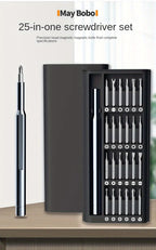 Precision Screwdriver Set 25 in 1 Phillips Torx Hexagonal Flat Head Magnetic Screwdriver Head for iPhone PC Watch Camera Glasses