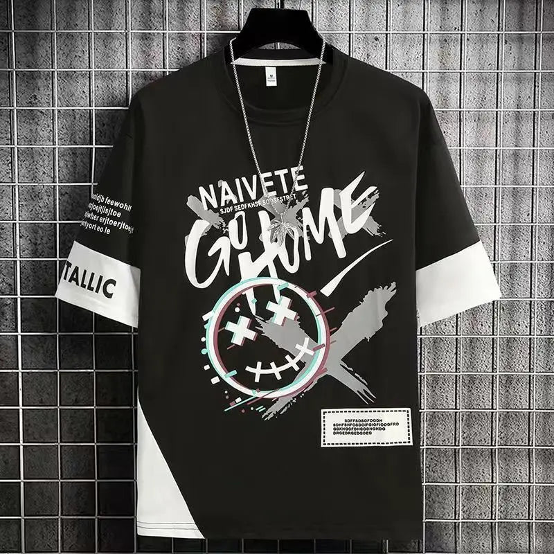 Clothes for Men Cool Stylish Tracksuit Elastic Pants Sets Jogging Polyester Chic Top Sports Suits Novelty In Kpop S Male T Shirt