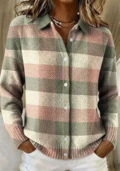 Woman Clothes Shirts & Blouses Women's Sweater Tops 2025 New Women's Shirt Lapel Cardigan Top Solid Color Knitted Autumn Winter