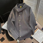 Men's Clothing Trendy Unisex Shirts New Loose Tops Irregular Long-sleeved Coat Shirts