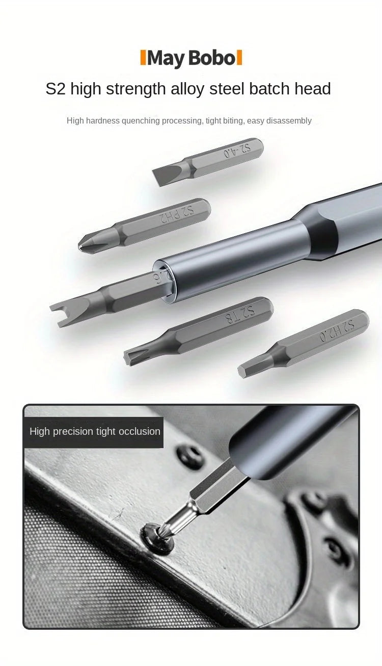 Precision Screwdriver Set 25 in 1 Phillips Torx Hexagonal Flat Head Magnetic Screwdriver Head for iPhone PC Watch Camera Glasses