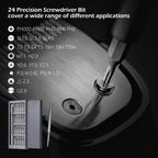 Precision Screwdriver Set 25 in 1 Phillips Torx Hexagonal Flat Head Magnetic Screwdriver Head for iPhone PC Watch Camera Glasses