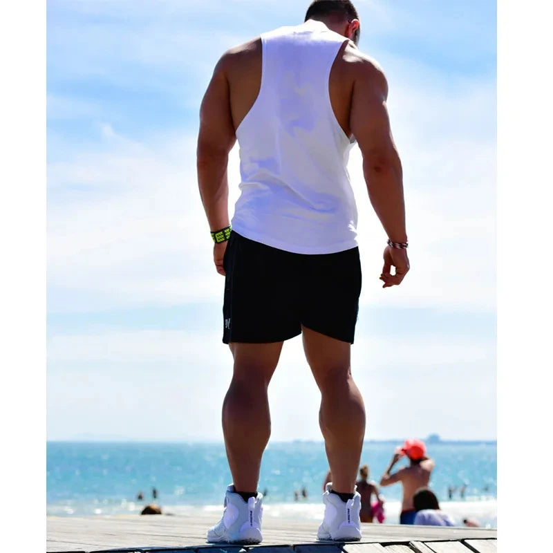 Gym Clothes for Men Undershirt Sleeveless Sweatshirt Clothing Stringer Brand Fitness Shirt Workout Vest Sportswear Top Singlets