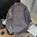 Men's Clothing Trendy Unisex Shirts New Loose Tops Irregular Long-sleeved Coat Shirts