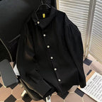Men's Clothing Trendy Unisex Shirts New Loose Tops Irregular Long-sleeved Coat Shirts