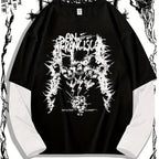 Dark Skull Print Trendy Men's T-shirt, Crew Neck Short Sleeve Tops, Graphic Tee Men's Clothes Summer, Men's Outfits