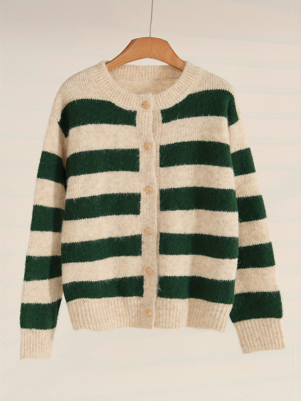 Premium Wool Striped Cardigan Sweater Fashion Women's Tops Hot Soft Long Sleeve Beautiful Ladies Sweater Elegant Autumn Winter Clothing Premium Fabric Constructed Women's Clothes( of tops only)