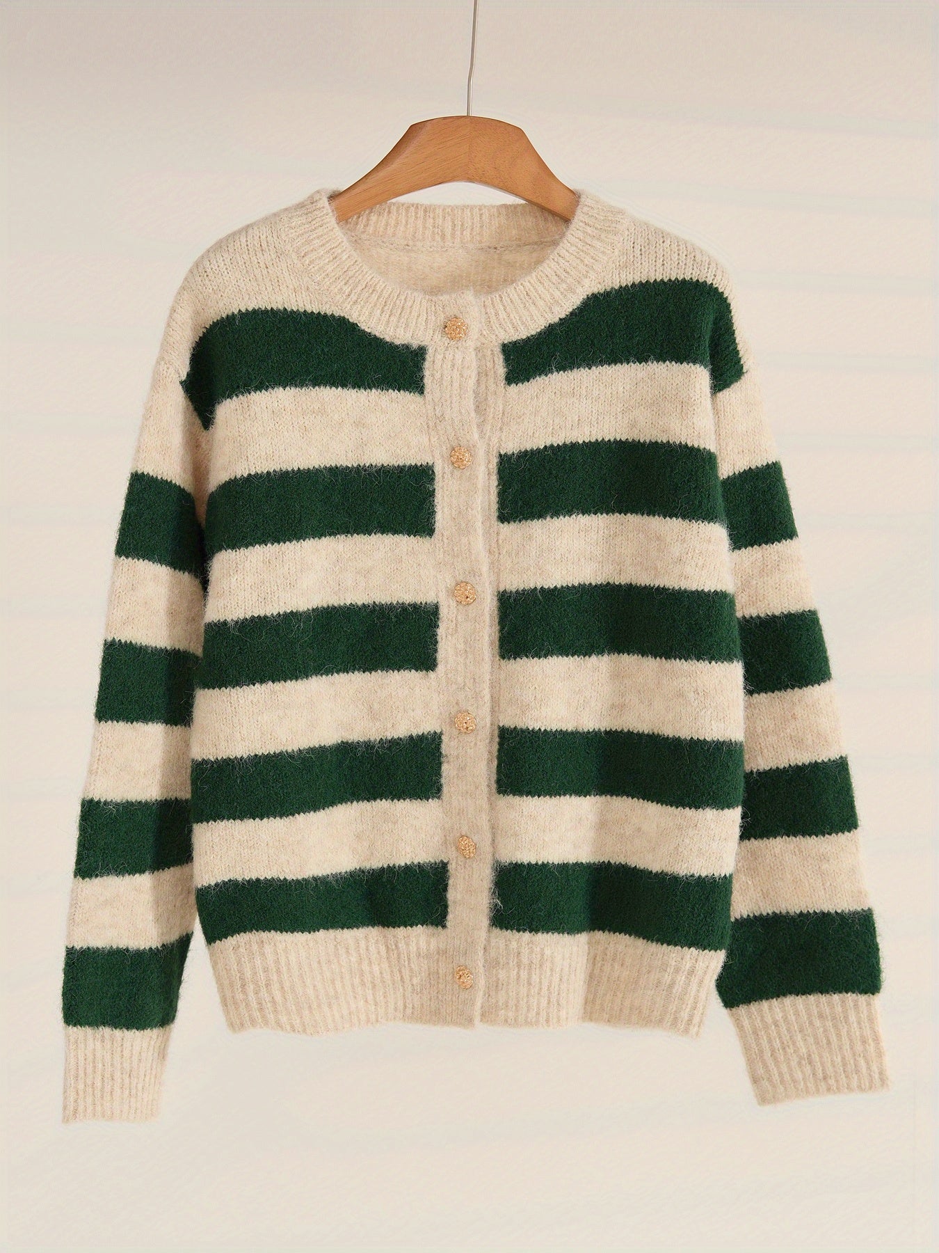 Premium Wool Striped Cardigan Sweater Fashion Women's Tops Hot Soft Long Sleeve Beautiful Ladies Sweater Elegant Autumn Winter Clothing Premium Fabric Constructed Women's Clothes( of tops only)