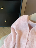 ELEGANTSUT Women'S French-Inspired V-Neck Cardigan - Soft Short Sleeve Open Front Sweater with Button Details, Chic Fall/Winter Layering Piece for Casual or Dressy Outfits, Cute Sweater, Cardigan For Women, Sweater For Women,