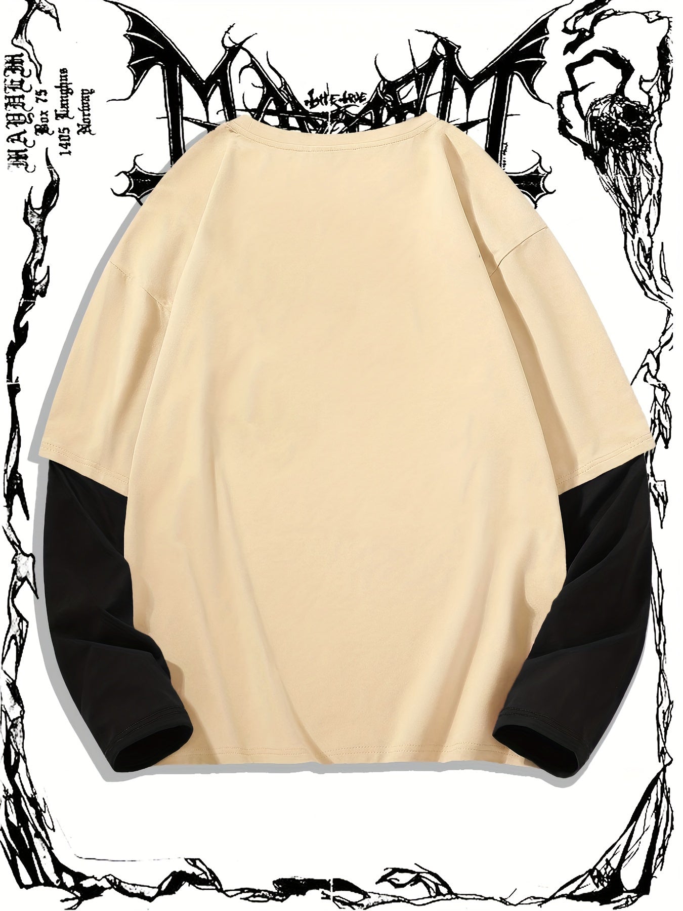 Dark Skull Print Trendy Men's T-shirt, Crew Neck Short Sleeve Tops, Graphic Tee Men's Clothes Summer, Men's Outfits